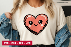 Cute Smiling Heart Love SVG PNG Product Image 1