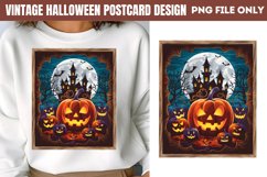 Vintage Halloween Postcard Sublimation Product Image 1