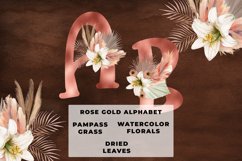 Rose Gold Boho Floral Alphabet Product Image 1