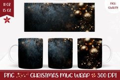 Christmas Balls Mug Sublimation, Winter Coffee Mug Wrap Product Image 1