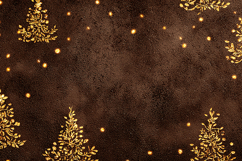 A festive holiday background with golden Christmas trees Product Image 1