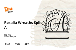 Rosalia Wreaths Split Monogram Product Image 1