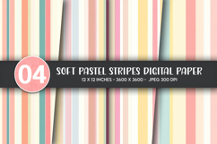 Soft Pastel Stripes Digital Paper Product Image 1
