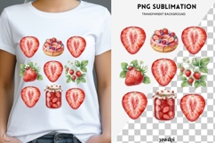 Strawberries png design for T-shirts Product Image 1