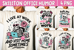Funny Office Humor PNG, Sarcastic Coworker Skeleton Product Image 1