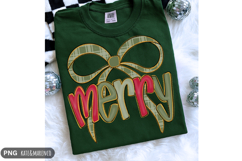 Merry PNG | Preppy Christmas Coquette Sublimation Product Image 1
