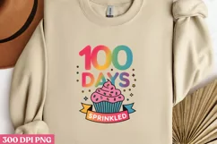 100 DAYS SPRINKLED PNG, 100 Days Of School Sublimation PNG Product Image 2