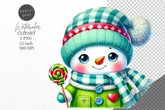 Christmas clipart, Snowman clipart, Winter sublimation Product Image 1