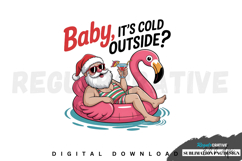 Funny Tropical Christmas, Sarcastic Sublimation PNG Product Image 1