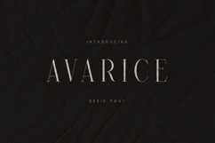 Avarice Modern Elegant Serif Font Product Image 1