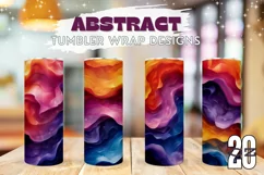 Liquid Waves Tumbler Designs, Colorful Tumbler Sublimation Product Image 1