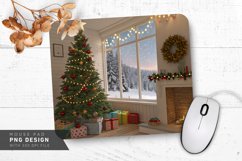 Christmas Cheer with Snowy View Mouse Pad PNG Design Product Image 1
