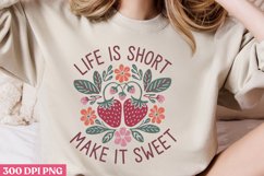 Life is short, make it swee PNG, Retro Positive Sublimation Product Image 2