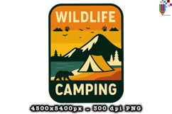 Wildlife Camping Mountain PNG Outdoor Adventure Design Product Image 1