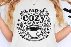A Cup Of Cozy Svg, Tea Lover Svg, Tea Time Svg, Tea Cup Svg. Product Image 2