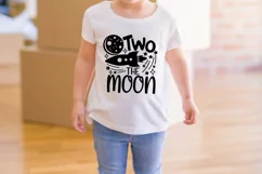 Two The Moon Svg, 2nd Birthday Svg, Two Birthday Svg. Product Image 2