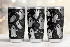 Tumbler laser svg| 20oz Tumbler Halloween Ghosts Bats wrap Product Image 1