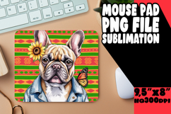 Blissful Mouse Mat Sublimation PNG, Cute Dog Product Image 1