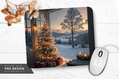 Christmas Glow and Snowy Bliss Mouse Pad PNG Design Product Image 1