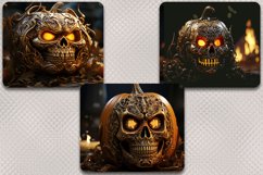 Mouse Pad I 4 Designs with Pumpkin for Halloween, PNG Product Image 2