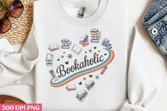 Bookaholic PNG,Reading Books Sublimation PNG Product Image 2
