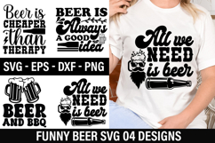 Funny Beer SVG Design - Beer is cheaper than therapy Product Image 1