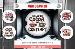 Santa's Workshop Quotes Car Coaster Product Image 1