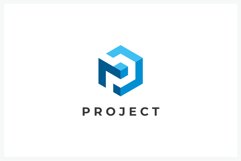 Cube Letter P logo design vector template Product Image 1