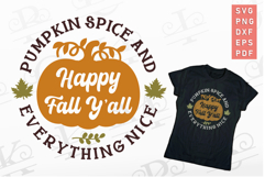 Happy Fall Y&#039;all SVG, Fall Pumpkin SVG, Autumn SVG Product Image 1