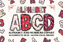 Mother's Day Alphabet clipart, mother’s day letters doodle Product Image 1