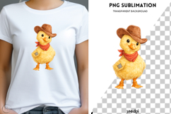 Cowboy Duck PNG, Cute Western Duck Clipart, Farm Animal Product Image 1