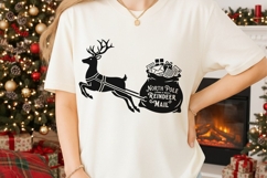 North Pole Reindeer Mail Svg, North Pole Postmark Svg. Product Image 2