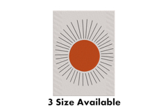 Minimalist Sunburst Modern Embroidery Design Product Image 1