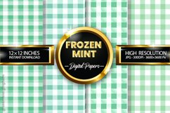 Frozen Mint Gingham Digital Papers 04 Variations Product Image 1