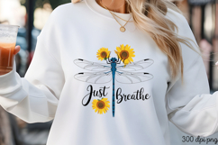 Just Breathe PNG, Motivation Sublimation PNG Product Image 2