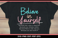 Believe in yourself, Mental health SVG, Motivational quotes Product Image 1