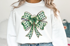 Shamrock Bow Svg | St Patrick&#039;s day Design Product Image 2