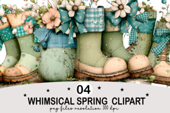 Whimsical Spring Clipart png Whimsical Spring Watercolor png Product Image 1