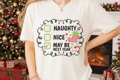 Naughty Nice May Be Next Year Svg, Christmas Checklist Svg. Product Image 2