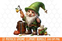 St Patricks gnome Clipart, St. Patrick&#039;s Day Clipart Product Image 1