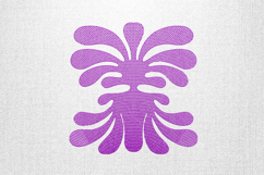 Purple Abstract Floral Motif Embroidery Design Product Image 1