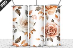 Flowers Tumbler Wrap | Sublimation Design | Tumbler PNG Product Image 1