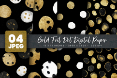 Gold Foil Dot Digital Paper Product Image 1