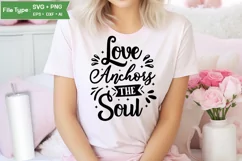 Love Anchors the Soul SVG Cut File | Bible Verses SVG Product Image 1