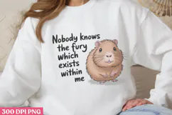 Nobody Knows The Fury PNG, Funny Capybara Sublimation PNG Product Image 2