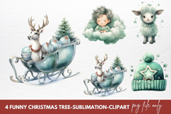 Mint Christmas Baby First Clipart Sublimation Product Image 1