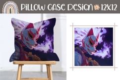 Samurai Pillow Case Design, Japanese Pillow Template Product Image 1