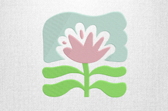 Modern Pastel Floral Embroidery Design File Product Image 1