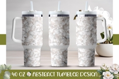 White Tumbler Template, White Glitter 40 Oz Tumbler Print Product Image 1