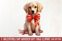 Cute Valentine Dog Clipart, Valentines Day Dog Clipart Product Image 1